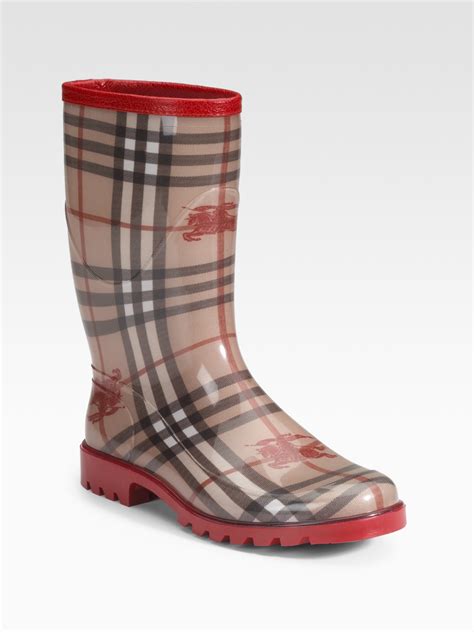 burberry rain boots berry red|authentic Burberry rain boots.